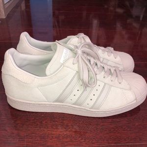 Custom Adidas Susperstars size 8 Light Gray